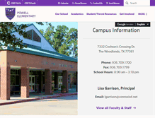 Tablet Screenshot of powell.conroeisd.net
